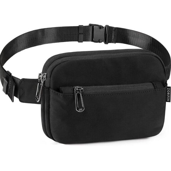 ZORFIN Fanny Packs for Women Men, Belt Bag with 5 Zipper Pockets, Fashion Waist - Picture 2 of 10